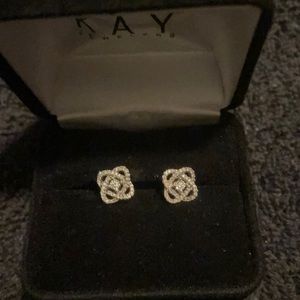 Diamond knot earrings from Kay jewelers. Brand new! Never worn!